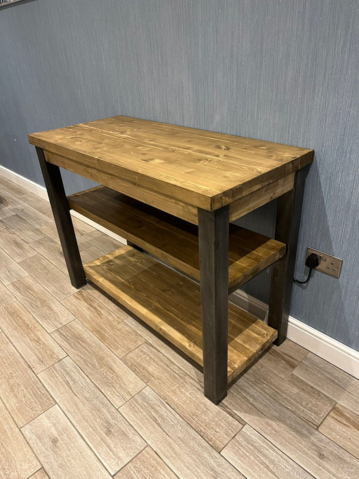 Rustic Industrial Table and Shelf Unit