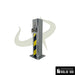 Bison Products Solid 100 telescopic driveway security bollard with padlock protection 100mm x 100mm x 540mm right facing